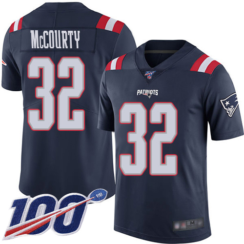 New England Patriots Football 32 100th Season Limited Navy Blue Men Devin McCourty NFL Jersey